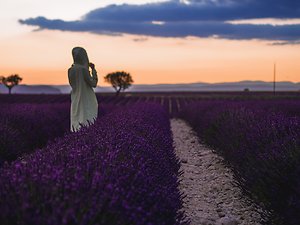 Welcome. Lady in field